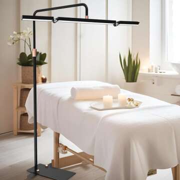 toyshi Eyelash LED Floor Light for Lash Extension, Lash Light, Lamp for Eyelash Extensions, Half Moo...