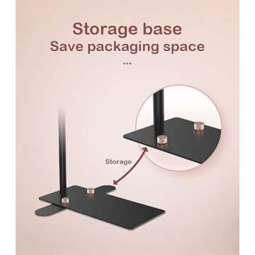 toyshi Eyelash LED Floor Light for Lash Extension, Lash Light, Lamp for Eyelash Extensions, Half Moon Esthetician Beauty Light, Eyelash Led Light, Lash Lighting for Tattoo Beauty Eyelash Tech