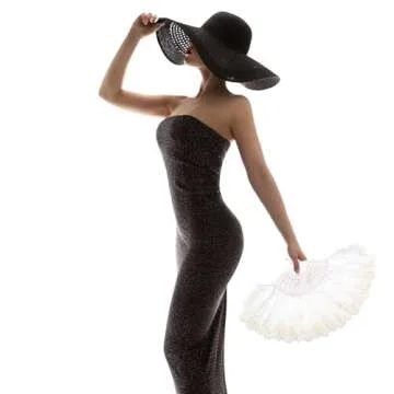 Stylish Foldable Feather Fan for Parties & Weddings