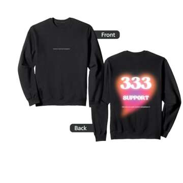 Cozy Angel Number 333 Sweatshirt | Perfect for Spiritual Growth