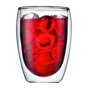 Bodum Double Wall Glasses, 12oz Set of 2 | Elegant Drinkware