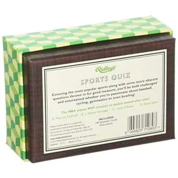 Ridley’s Sports Trivia Card Game – Fun Sports Quiz for All Ages, 140 Questions