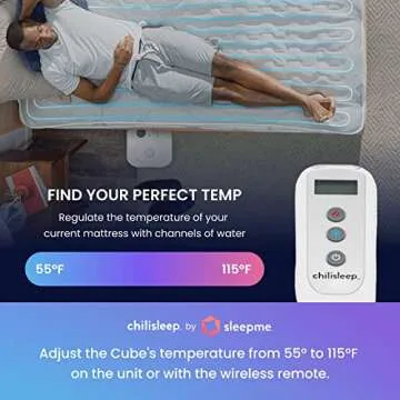 Chilipad Cube Bed Cooling System - Cooling & Heating Mattress Topper, Dual Zone Individual Bed Temperature, Cool Sleep Enhancement, Temp Range of 60-115°F, WE King Bedsize (76"W x 80"L), Model: CP515