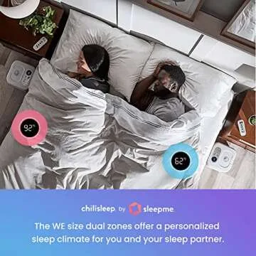 Chilipad Cube Bed Cooling System - Cooling & Heating Mattress Topper, Dual Zone Individual Bed Temperature, Cool Sleep Enhancement, Temp Range of 60-115°F, WE King Bedsize (76"W x 80"L), Model: CP515