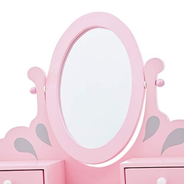 Teamson Kids Vanity Set with Mirror & Storage for Girls