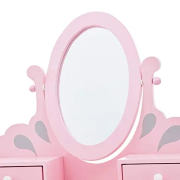 Teamson Kids Vanity Set with Mirror & Storage for Girls