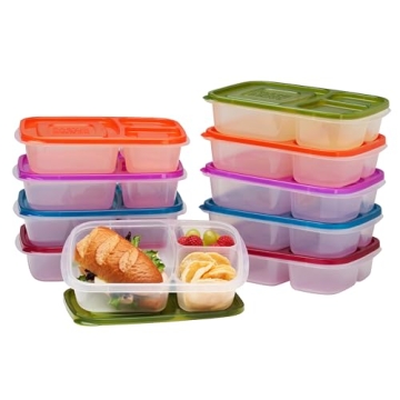 Bentgo Easyboxes - Original Stackable Lunch Boxes - Reusable 3-Compartment Food Containers for Kids ...