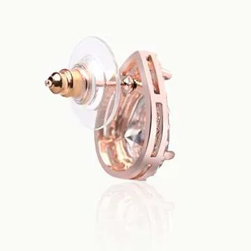 SWEETV Teardrop Bridal Earrings for Wedding, Prom - Elegant Cubic Zirconia Stud Earrings for women, brides, bridesmaids