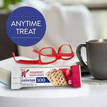 Special K Bar Pastry Crisps, 100 Calorie Snacks, Breakfast Bars, Strawberry, 5.28oz Box (12 Crisps)