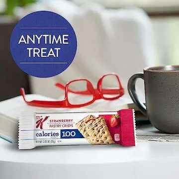 Special K Bar Pastry Crisps, 100 Calorie Snacks, Breakfast Bars, Strawberry, 5.28oz Box (12 Crisps)