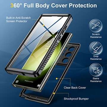 Humixx Waterproof Case for Galaxy S23 Ultra - IP68 Protection
