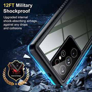 Humixx Waterproof Case for Galaxy S23 Ultra - IP68 Protection