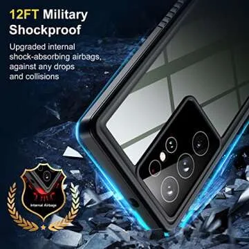 Humixx Waterproof Case for Galaxy S23 Ultra - IP68 Protection