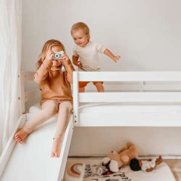 Kidamento Kids Digital Camera & Video Camcorder, Soft BPA-Free Silicone Casing, 32GB Memory Card - Model C - Mikayo The Bear