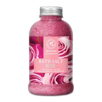 Rose Bath Salts 21.16 Oz - Natural Rosewood Oil & Rose Extract for Relaxation, Beauty, and Wellness