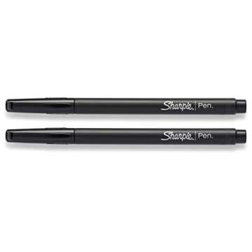 SHARPIE Felt Tip Pens, Fine Point, Black, 2 Count
