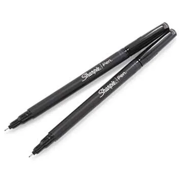 SHARPIE Felt Tip Pens, Fine Point, Black, 2 Count