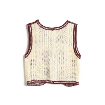 Stylish Womens Crochet V-Neck Vest for Every Occasion