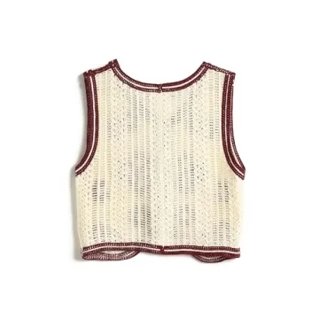 Stylish Womens Crochet V-Neck Vest for Every Occasion