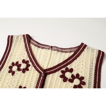 Stylish Womens Crochet V-Neck Vest for Every Occasion
