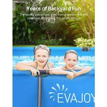 EVAJOY 14ft x 7ft Above Ground Swimming Pool for Family Fun