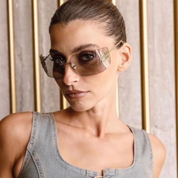 Stylish Bsreyeop Rimless Y2K Sunglasses for Everyone