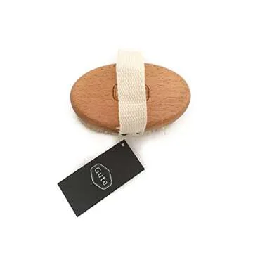 Gute Professional Dry Skin Body Brush, Dry Brush with Cactus/Vegetable Bristles (Firm/Extra Firm Bristles)