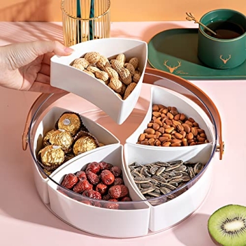 Amokk Divided Serving Tray for Snacks and Fruits