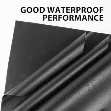 FUHITIM 20 Sheets Flower Wrapping Paper - Waterproof Floral Bouquet Packaging Paper for DIY Crafts，Florist Supplies Packaging Paper for Wedding Birthday Gift (Misty Black)