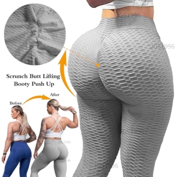 JGS1996 Womens Scrunch Butt Leggings - High Waist Control