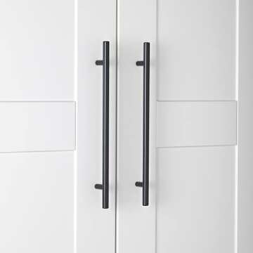 GlideRite Hardware 5012-228-MB-1 - Matte Black Solid Handle Bar Pull - 9" Center - 12" Long