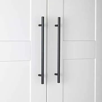 GlideRite Hardware 5012-228-MB-1 - Matte Black Solid Handle Bar Pull - 9" Center - 12" Long