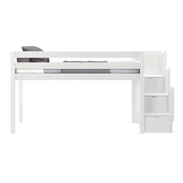 JACKPOT! Low Loft Twin Bed with 3 Drawer Stairway