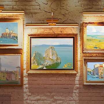 lsvgoe 23" Wireless Picture Lights, Rechargeable Battery Art Display Light with Remote Control, Dimmable/Timer Off Dartboard Light, 3 Lighting Modes Full Metal Painting Display Lights (Black)