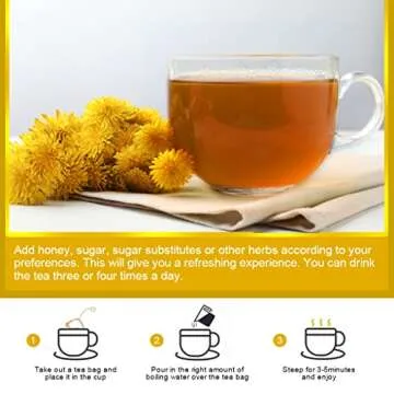 GORNVB Organic Dandelion Leaf & Root Tea, Supports Kidney Function and Healthy Digestion, Caffeine Free, 40 Tea Bags