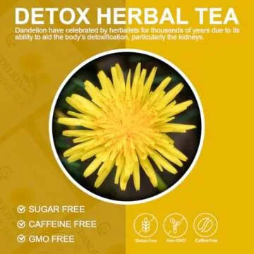 GORNVB Organic Dandelion Leaf & Root Tea, Supports Kidney Function and Healthy Digestion, Caffeine Free, 40 Tea Bags