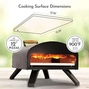 Bertello 12" Outdoor Pizza Oven - Gas & Wood Combined
