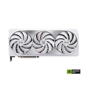 GIGABYTE GV-N4080AERO OC-16GD GeForce RTX 4080 16GB AERO OC Graphics Card, 3X WINDFORCE Fans, 16GB 256-bit GDDR6X, Video Card