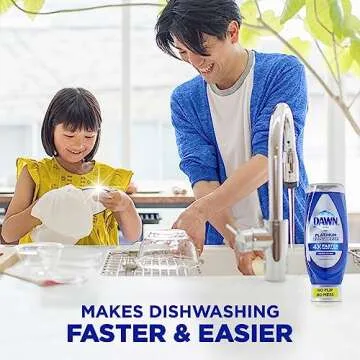 Dawn EZ-Squeeze Platinum Dishwashing Liquid Dish Soap, Refreshing Rain Scent, 18 fl oz