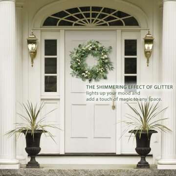 SOFTFLAME 24" Eucalyptus Wreath for Year-Round Decor