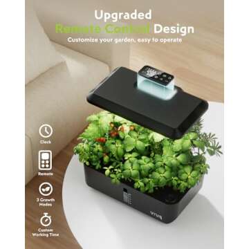 Hydroponics Growing System Indoor Garden: URUQ 12 Pods Indoor Gardening System with Remote Control L...