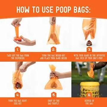 Reliable ANGRY ORANGE Dog Poop Bags with Dispenser, 525 Count