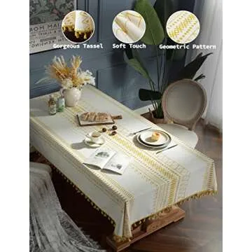 Colorigan Cotton Linen Tablecloth for Stylish Dining