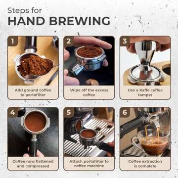 Kaffe 51mm Stainless Steel Espresso Tamper for Perfect Brews