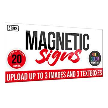 Custom Magnetic Signs 12"x24" for Business Promotion