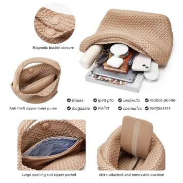 Stylish Woven Tote Purse for Elegant Women Everyday Use