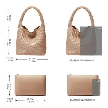 Stylish Woven Tote Purse for Elegant Women Everyday Use