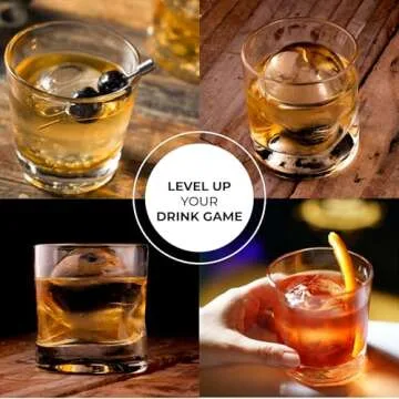TRUE CUBES Clear Ice Sphere Maker for Cocktails & Whiskey