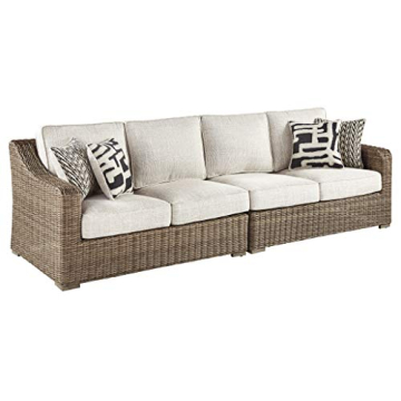 Stylish Ashley Beachcroft Outdoor Wicker Loveseats