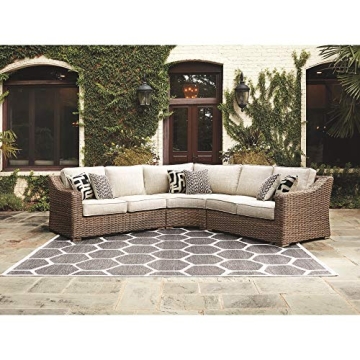 Stylish Ashley Beachcroft Outdoor Wicker Loveseats